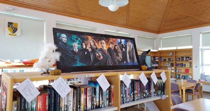 Harry Potter jigsaw and themed display.