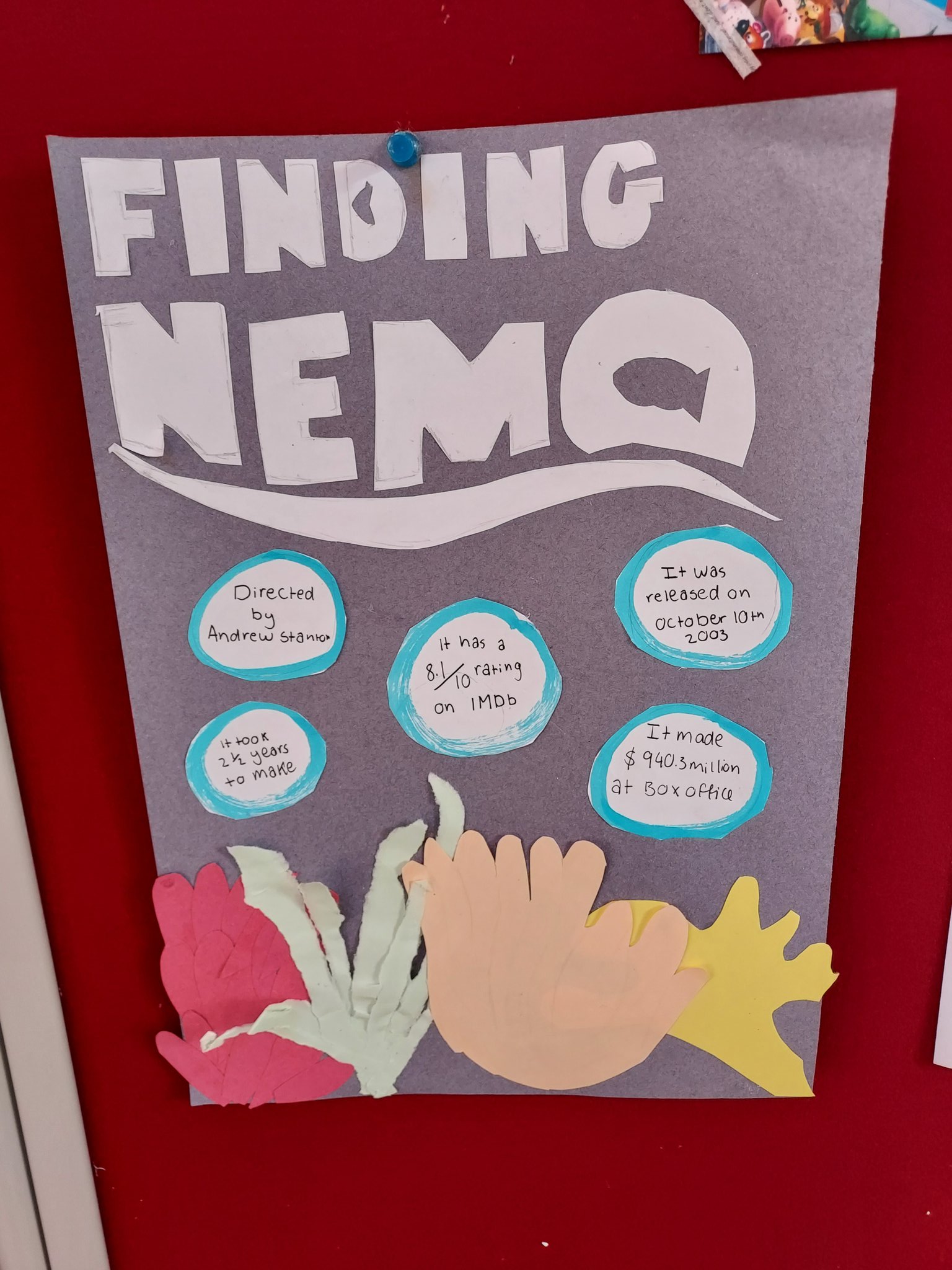 Finding Nemo poster made by Mimi.